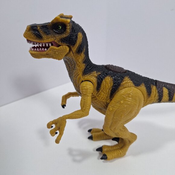 Chap Mei Dinosaur T Rex Figure 7.5" Moveable Joints Tan & Black - Picture 6 of 12